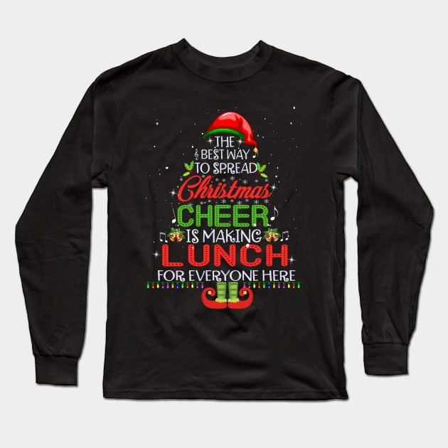 Funny Lunch Lady Christmas Cheer Christmas Long Sleeve T-Shirt by everetto